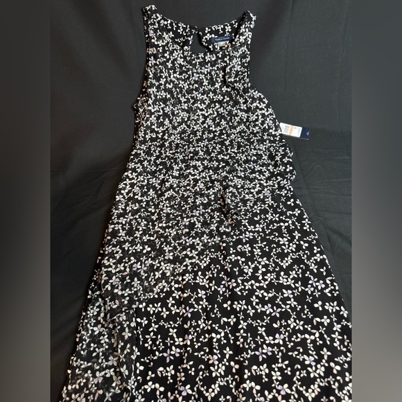 Tommy Hilfiger Black and White Maxi A-Line Skirt Asymmetrical Cocktail - Picture 6 of 6